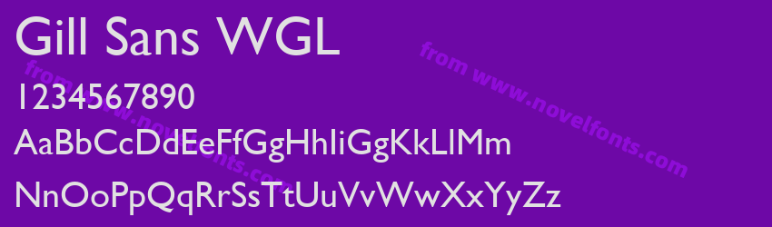 Gill Sans WGLPreview Gill Sans WGLPreview