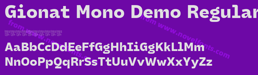 Gionat Mono Demo RegularPreview Gionat Mono Demo RegularPreview