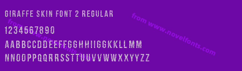 Giraffe Skin Font 2 RegularPreview Giraffe Skin Font 2 RegularPreview