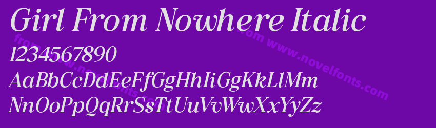 Girl From Nowhere ItalicPreview Girl From Nowhere ItalicPreview