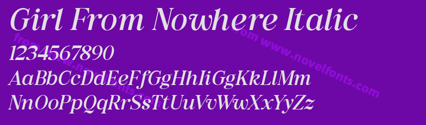 Girl From Nowhere ItalicPreview Girl From Nowhere ItalicPreview