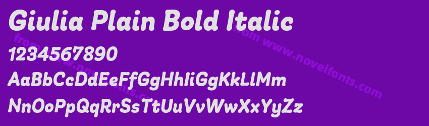 Giulia Plain Bold ItalicPreview Giulia Plain Bold ItalicPreview