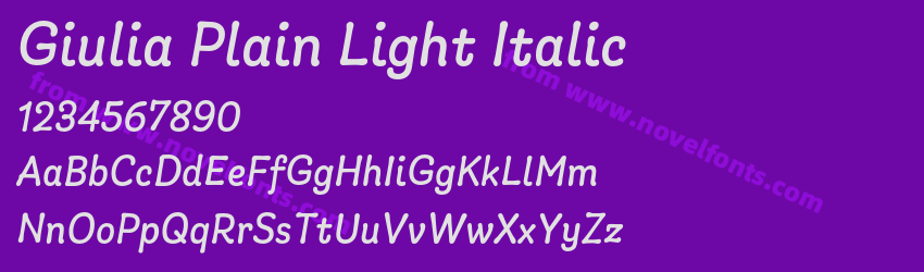 Giulia Plain Light ItalicPreview Giulia Plain Light ItalicPreview