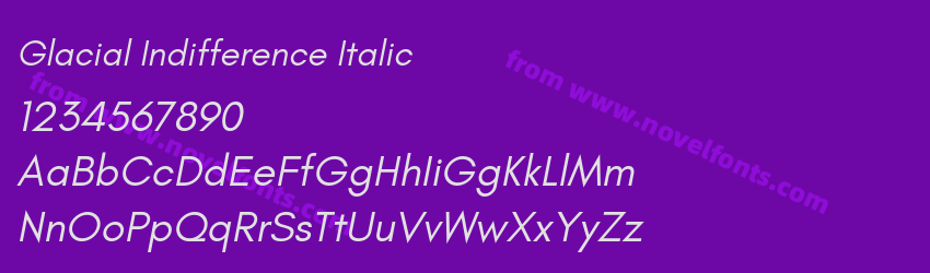 Glacial Indifference ItalicPreview Glacial Indifference ItalicPreview