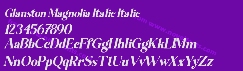 Glanston Magnolia Italic ItalicPreview Glanston Magnolia Italic ItalicPreview