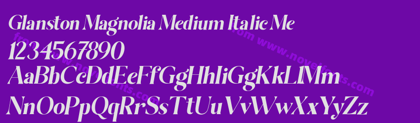 Glanston Magnolia Medium Italic MePreview Glanston Magnolia Medium Italic MePreview