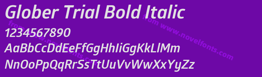 Glober Trial Bold ItalicPreview Glober Trial Bold ItalicPreview