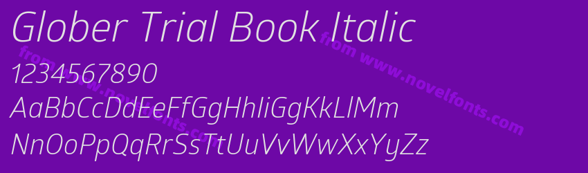 Glober Trial Book ItalicPreview Glober Trial Book ItalicPreview