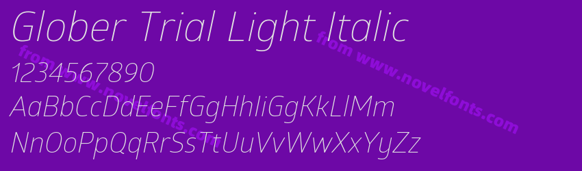 Glober Trial Light ItalicPreview Glober Trial Light ItalicPreview