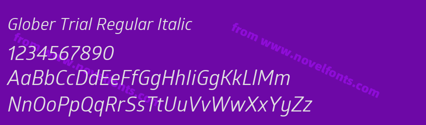 Glober Trial Regular ItalicPreview Glober Trial Regular ItalicPreview