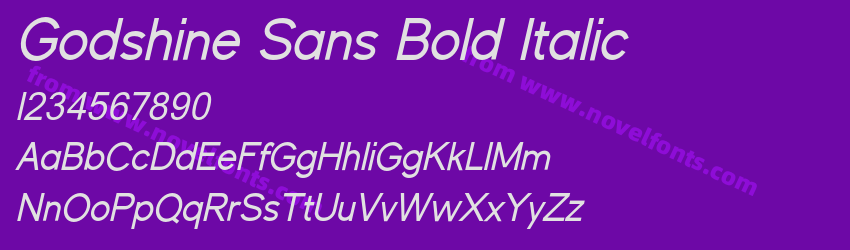 Godshine Sans Bold ItalicPreview Godshine Sans Bold ItalicPreview