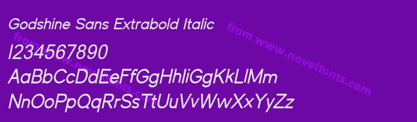 Godshine Sans Extrabold ItalicPreview Godshine Sans Extrabold ItalicPreview