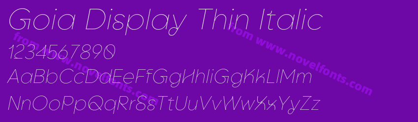 Goia Display Thin ItalicPreview Goia Display Thin ItalicPreview