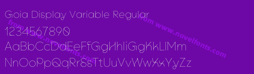 Goia Display Variable RegularPreview Goia Display Variable RegularPreview