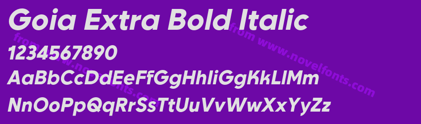 Goia Extra Bold ItalicPreview Goia Extra Bold ItalicPreview
