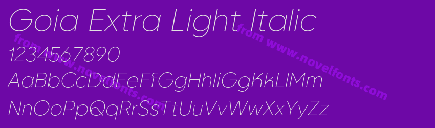 Goia Extra Light ItalicPreview Goia Extra Light ItalicPreview