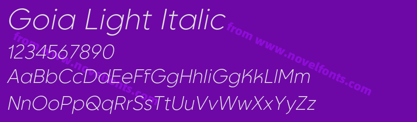 Goia Light ItalicPreview