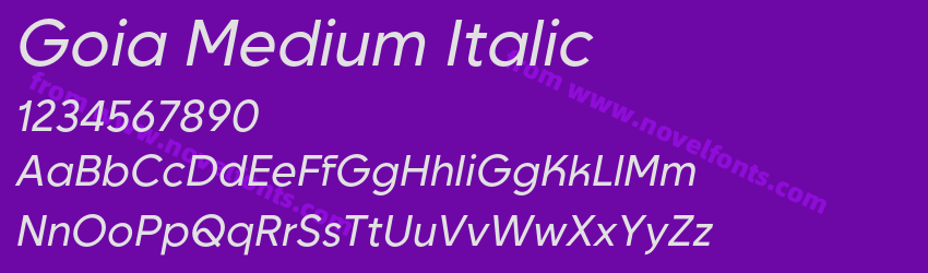 Goia Medium ItalicPreview Goia Medium ItalicPreview