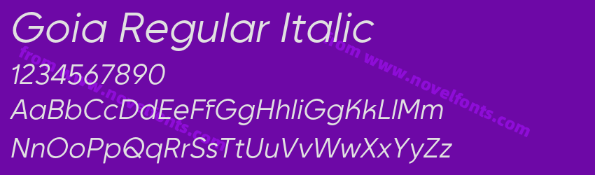 Goia Regular ItalicPreview Goia Regular ItalicPreview