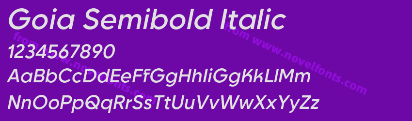 Goia Semibold ItalicPreview Goia Semibold ItalicPreview