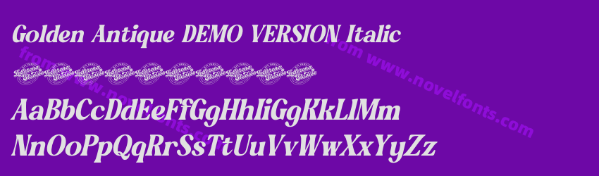 Golden Antique DEMO VERSION ItalicPreview Golden Antique DEMO VERSION ItalicPreview