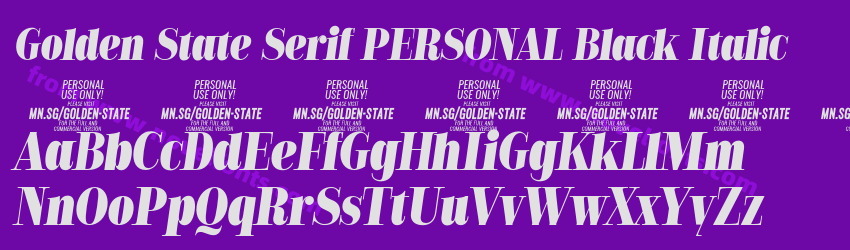 Golden State Serif PERSONAL Black ItalicPreview