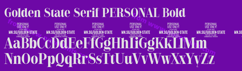 Golden State Serif PERSONAL BoldPreview