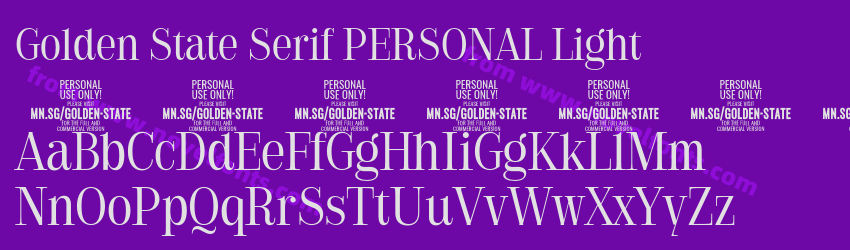 Golden State Serif PERSONAL LightPreview Golden State Serif PERSONAL LightPreview