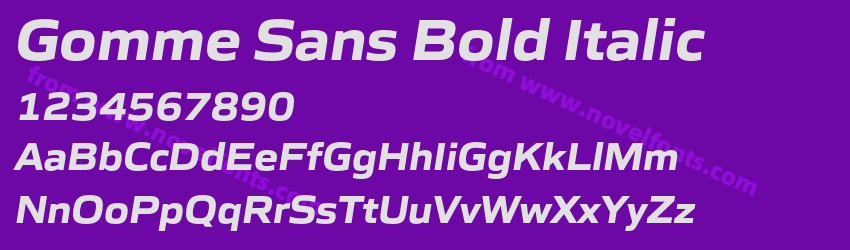 Gomme Sans Bold ItalicPreview Gomme Sans Bold ItalicPreview