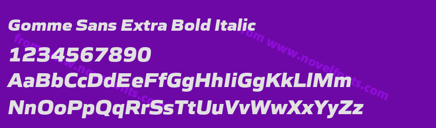 Gomme Sans Extra Bold ItalicPreview