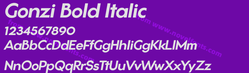 Gonzi Bold ItalicPreview Gonzi Bold ItalicPreview