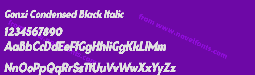 Gonzi Condensed Black ItalicPreview Gonzi Condensed Black ItalicPreview