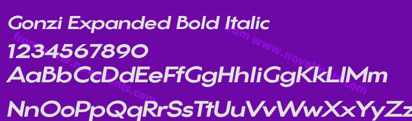 Gonzi Expanded Bold ItalicPreview Gonzi Expanded Bold ItalicPreview