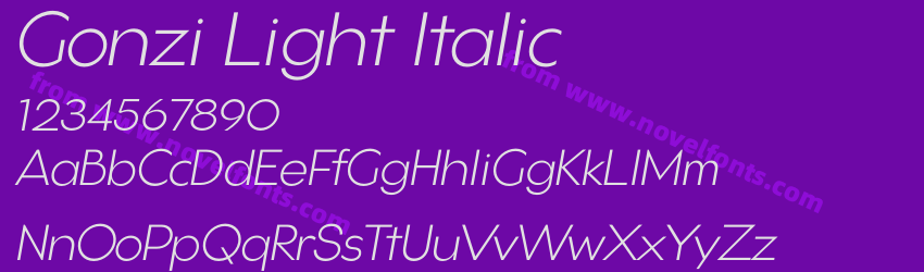 Gonzi Light ItalicPreview Gonzi Light ItalicPreview