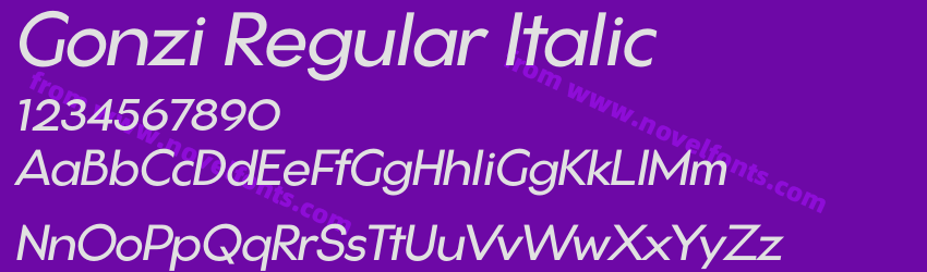 Gonzi Regular ItalicPreview Gonzi Regular ItalicPreview