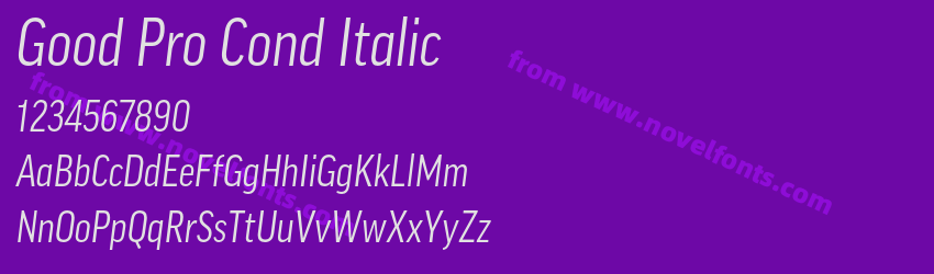 Good Pro Cond ItalicPreview Good Pro Cond ItalicPreview