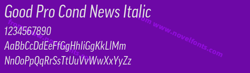 Good Pro Cond News ItalicPreview Good Pro Cond News ItalicPreview