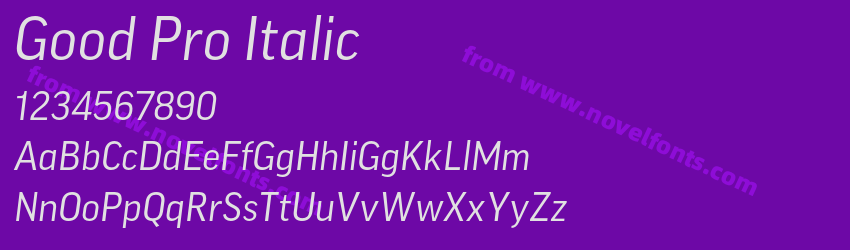 Good Pro ItalicPreview Good Pro ItalicPreview