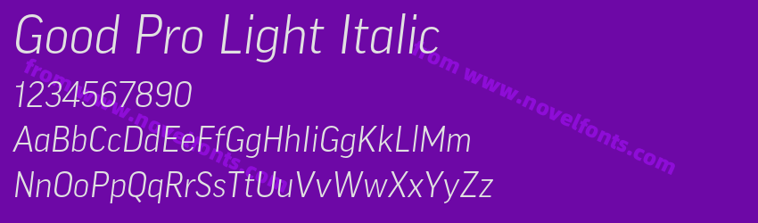Good Pro Light ItalicPreview Good Pro Light ItalicPreview