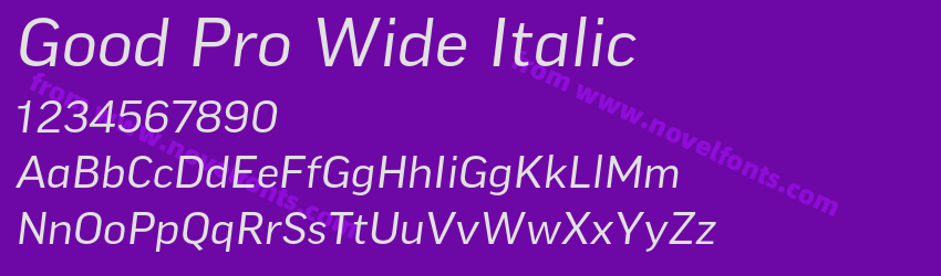 Good Pro Wide ItalicPreview Good Pro Wide ItalicPreview