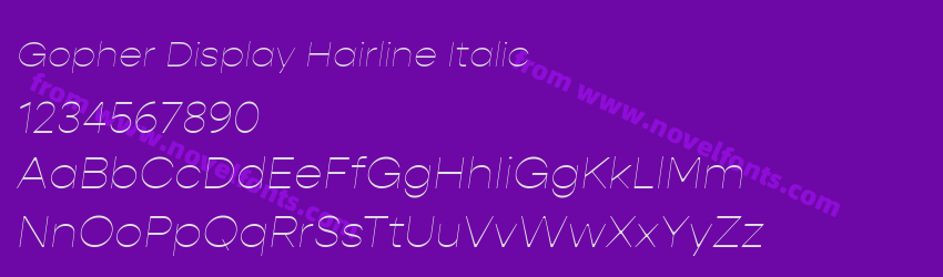 Gopher Display Hairline ItalicPreview Gopher Display Hairline ItalicPreview