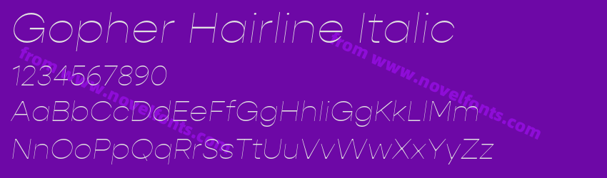Gopher Hairline ItalicPreview Gopher Hairline ItalicPreview