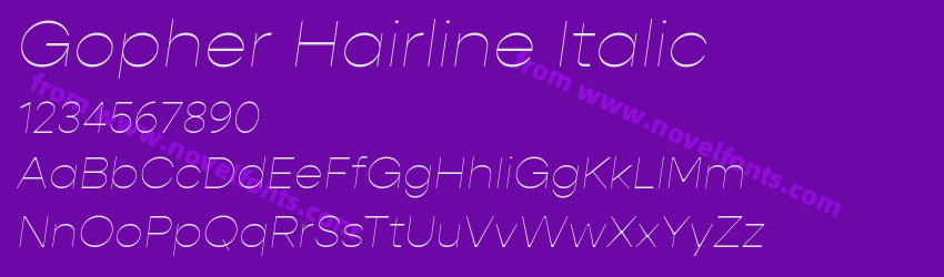 Gopher Hairline ItalicPreview Gopher Hairline ItalicPreview