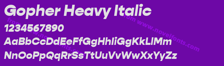 Gopher Heavy ItalicPreview Gopher Heavy ItalicPreview