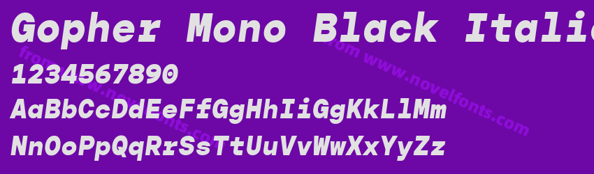 Gopher Mono Black ItalicPreview Gopher Mono Black ItalicPreview