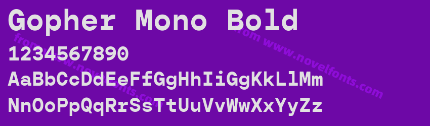 Gopher Mono BoldPreview Gopher Mono BoldPreview