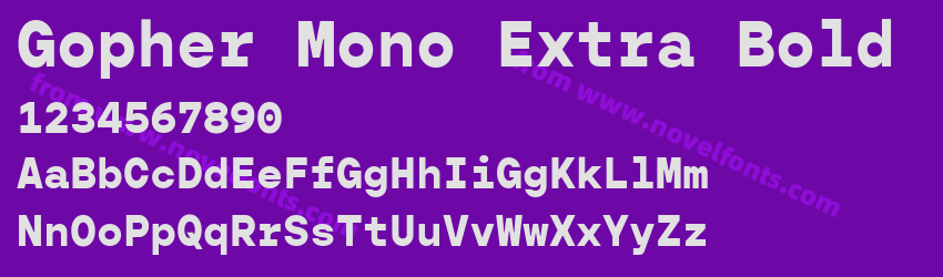 Gopher Mono Extra BoldPreview Gopher Mono Extra BoldPreview