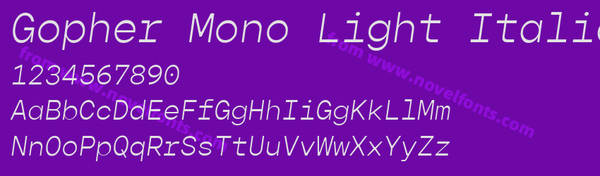 Gopher Mono Light ItalicPreview Gopher Mono Light ItalicPreview