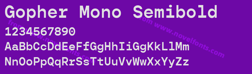 Gopher Mono SemiboldPreview Gopher Mono SemiboldPreview