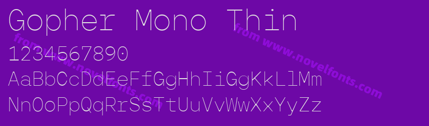 Gopher Mono ThinPreview Gopher Mono ThinPreview